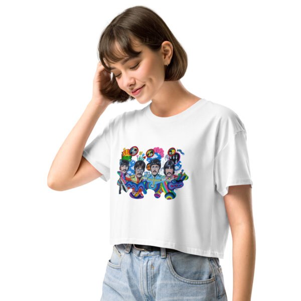 BEATLES white crop top - Image 3